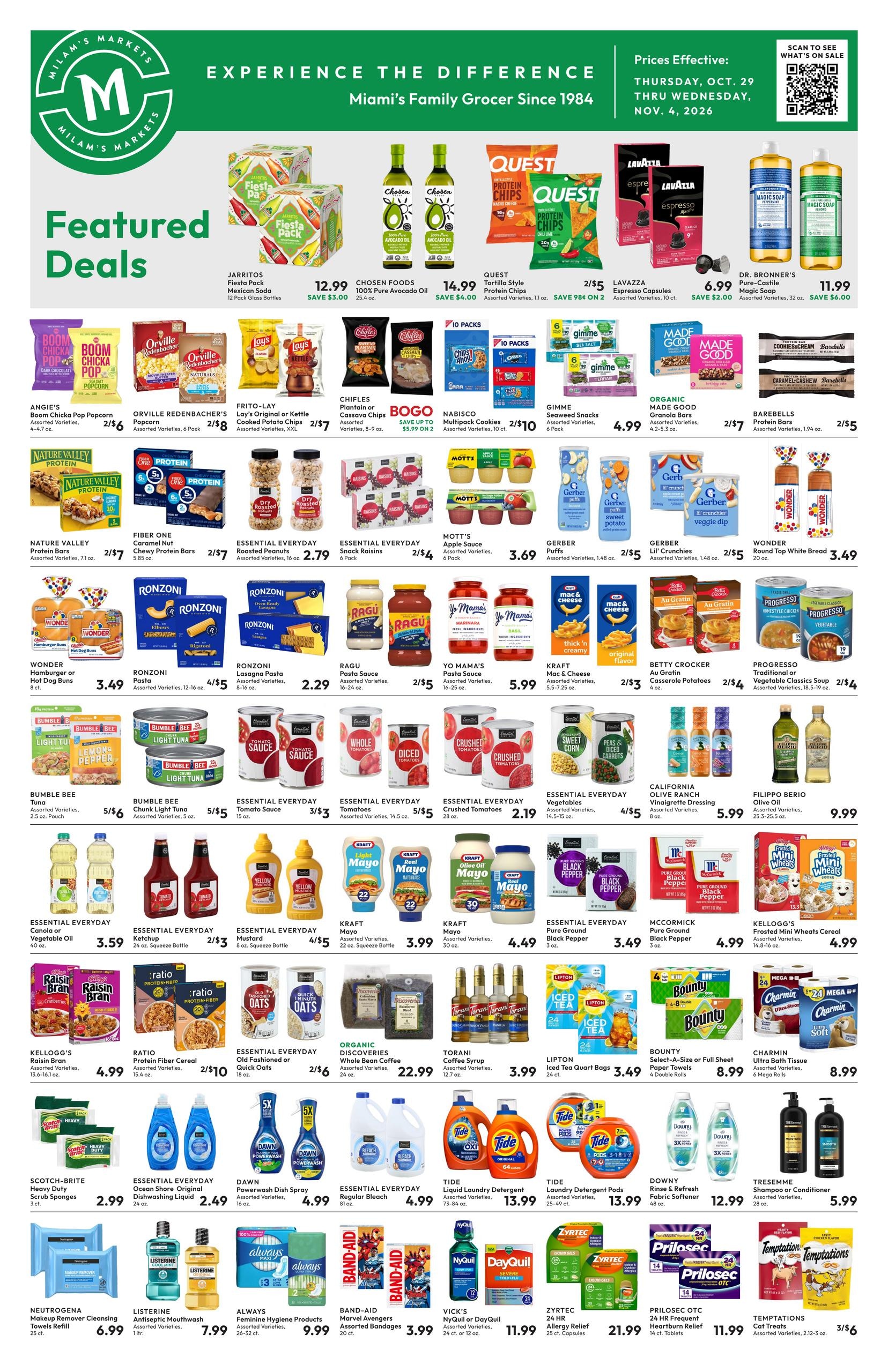 Milam's Markets weekly ad page 1