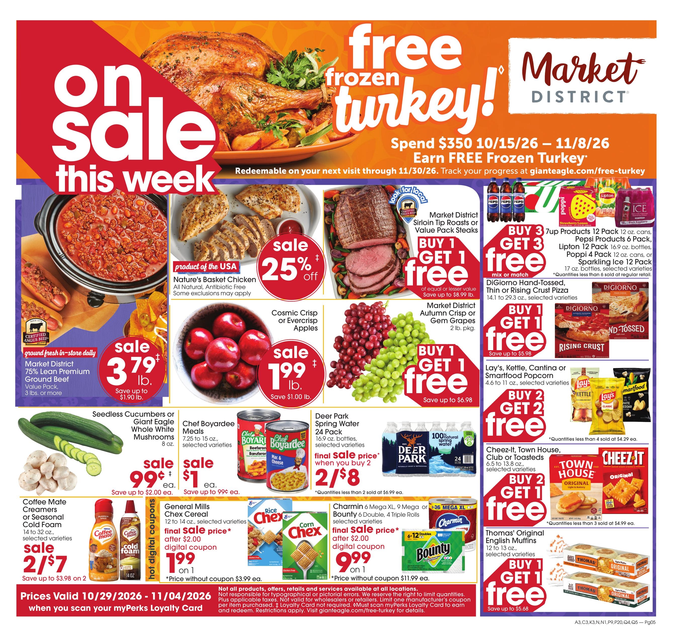 Giant Eagle weekly ad page 1