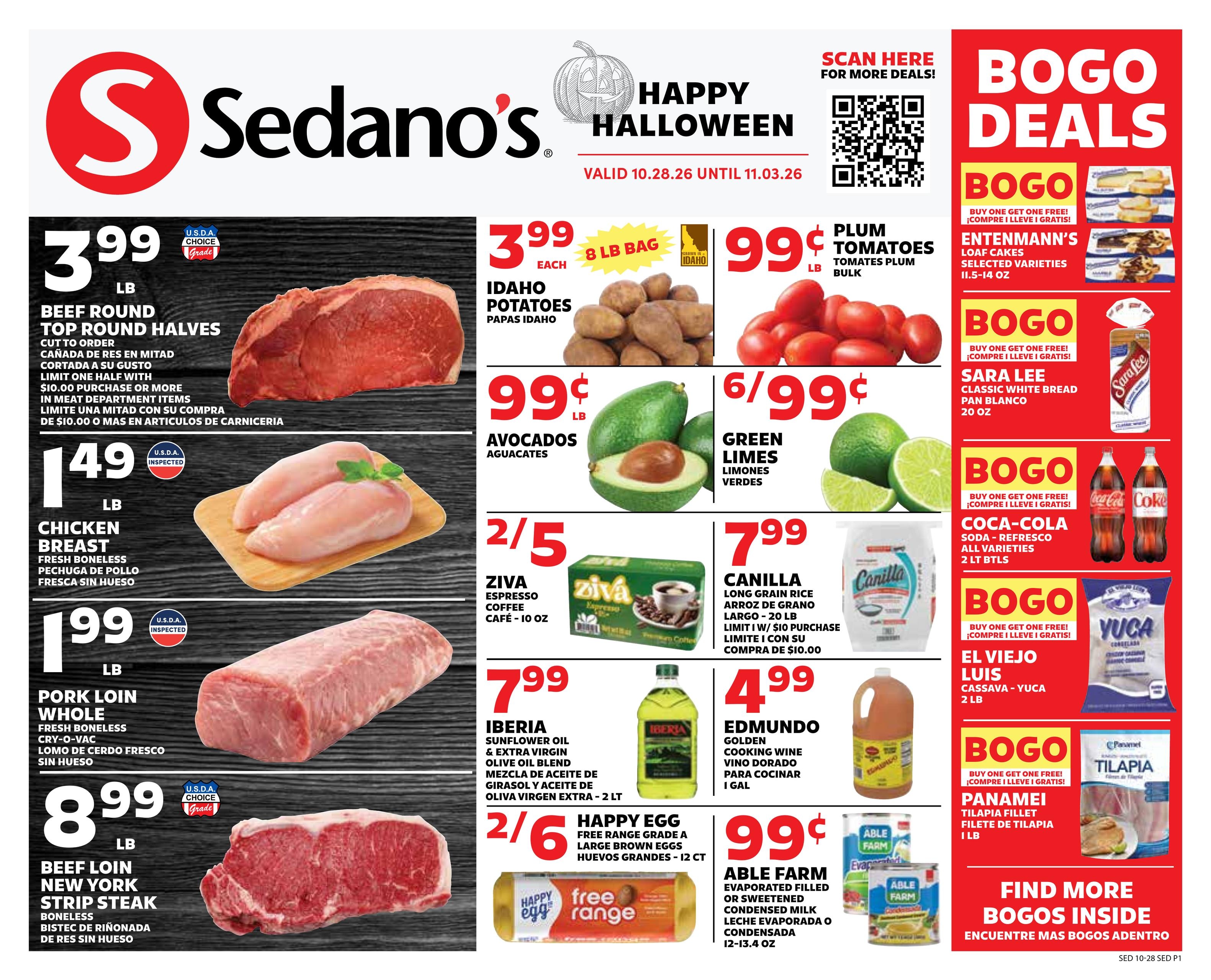 Sedano's weekly ad page 1