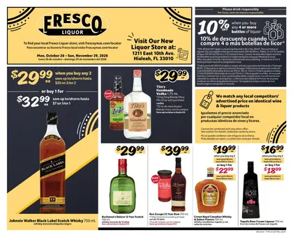 Fresco Y Mas Alcohol Flyer