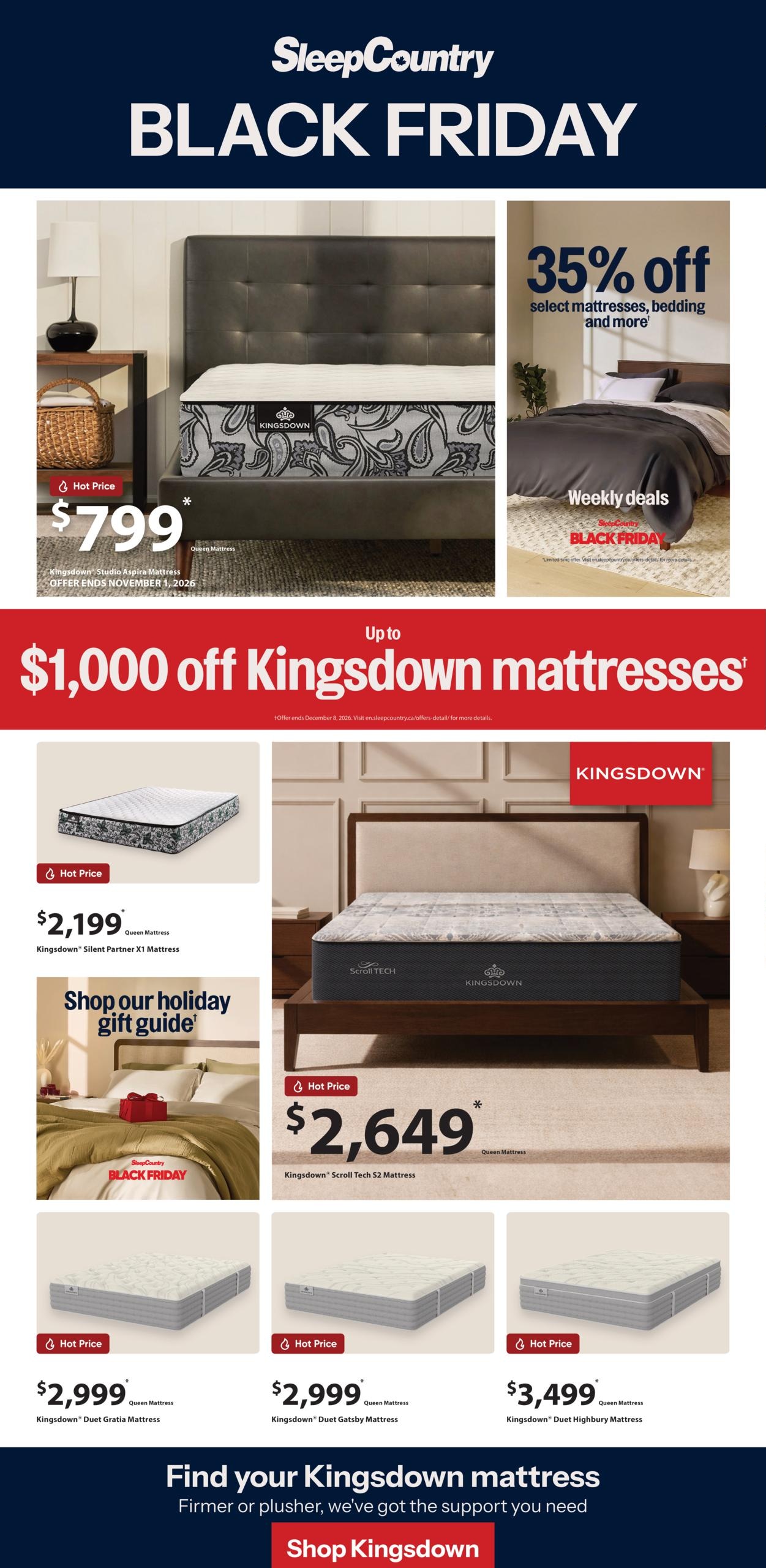 Sleep Country Canada flyer page 1