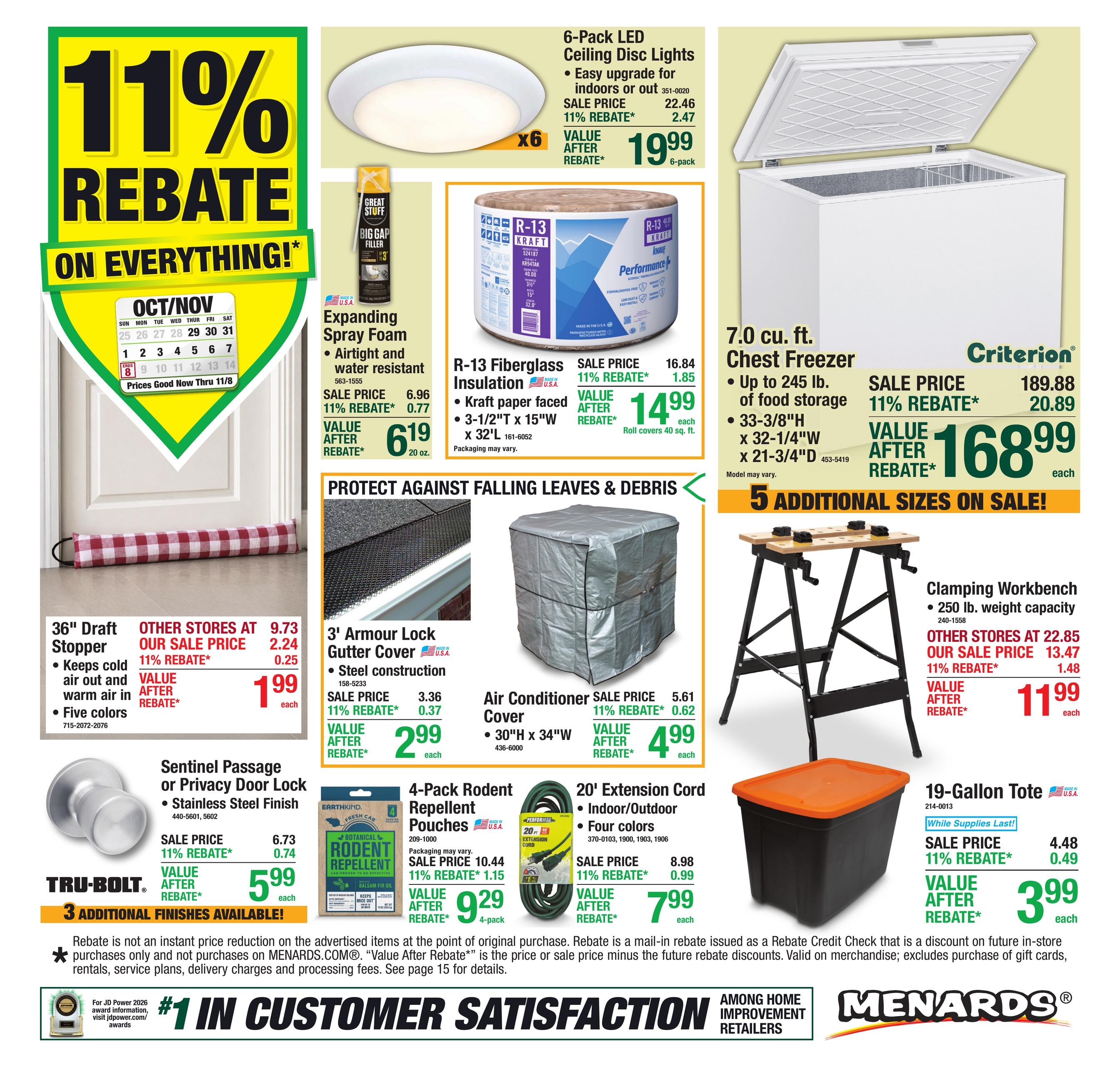 Menards weekly ad page 1