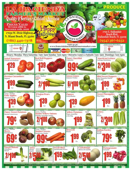 Fruteria La Hacienda Market Indexed Bi-Weekly