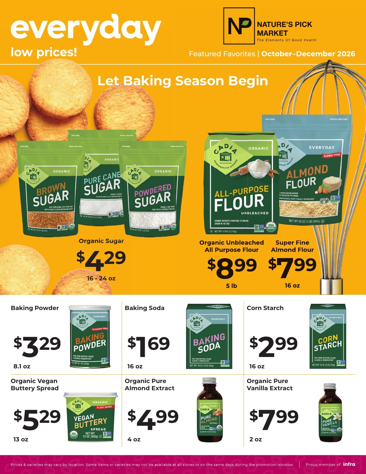 Nature's Pick Market weekly ad page 1