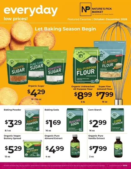Nature's Pick Market Everyday Low Price Quarterly Weekly Ad