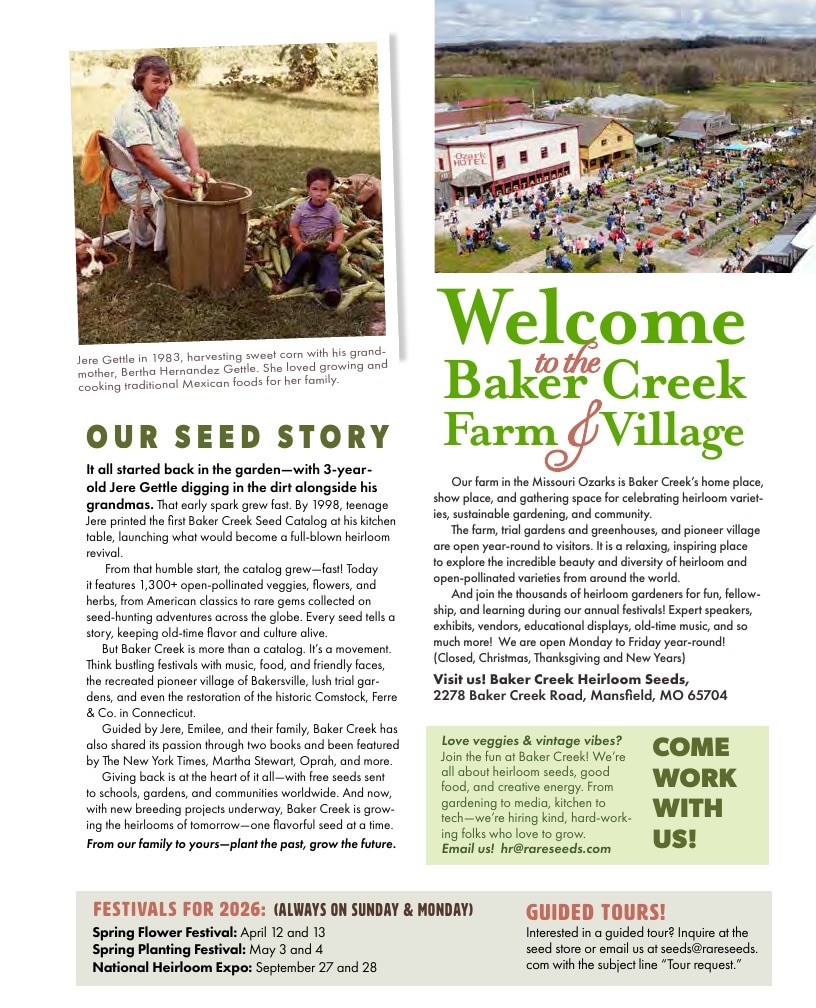 Baker Creek Heirloom Seeds weekly ad page 3