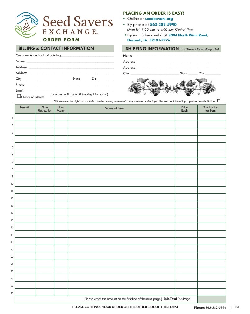 Seed Savers Exchange weekly ad page 151