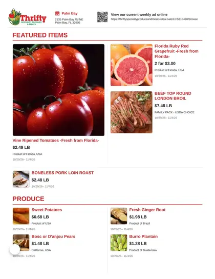 Thrifty Produce Weekly Ad